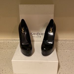 Authentic Yves Saint Laurent Patent Black Heels